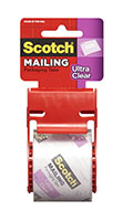 Scotch&reg; Clear Mailing Tape w/Dispenser